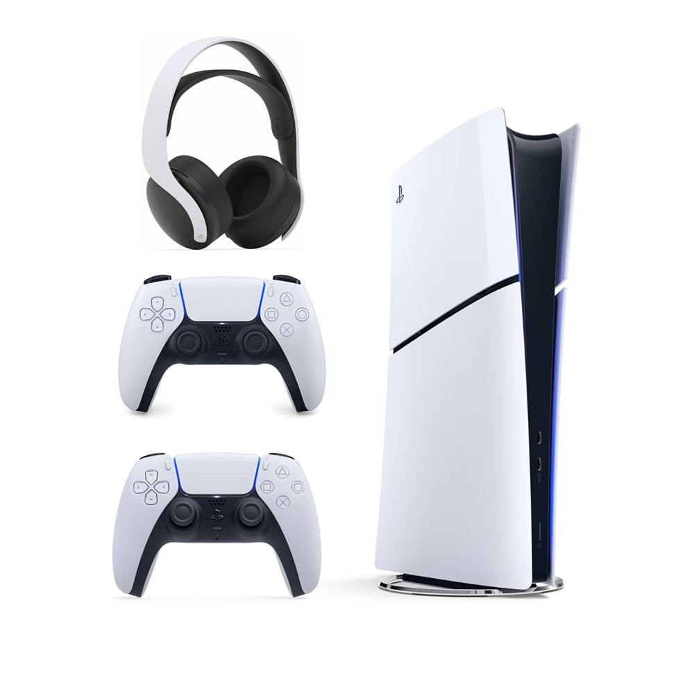 PS5 Slim + Dualsense White + Pulse 3D Headset