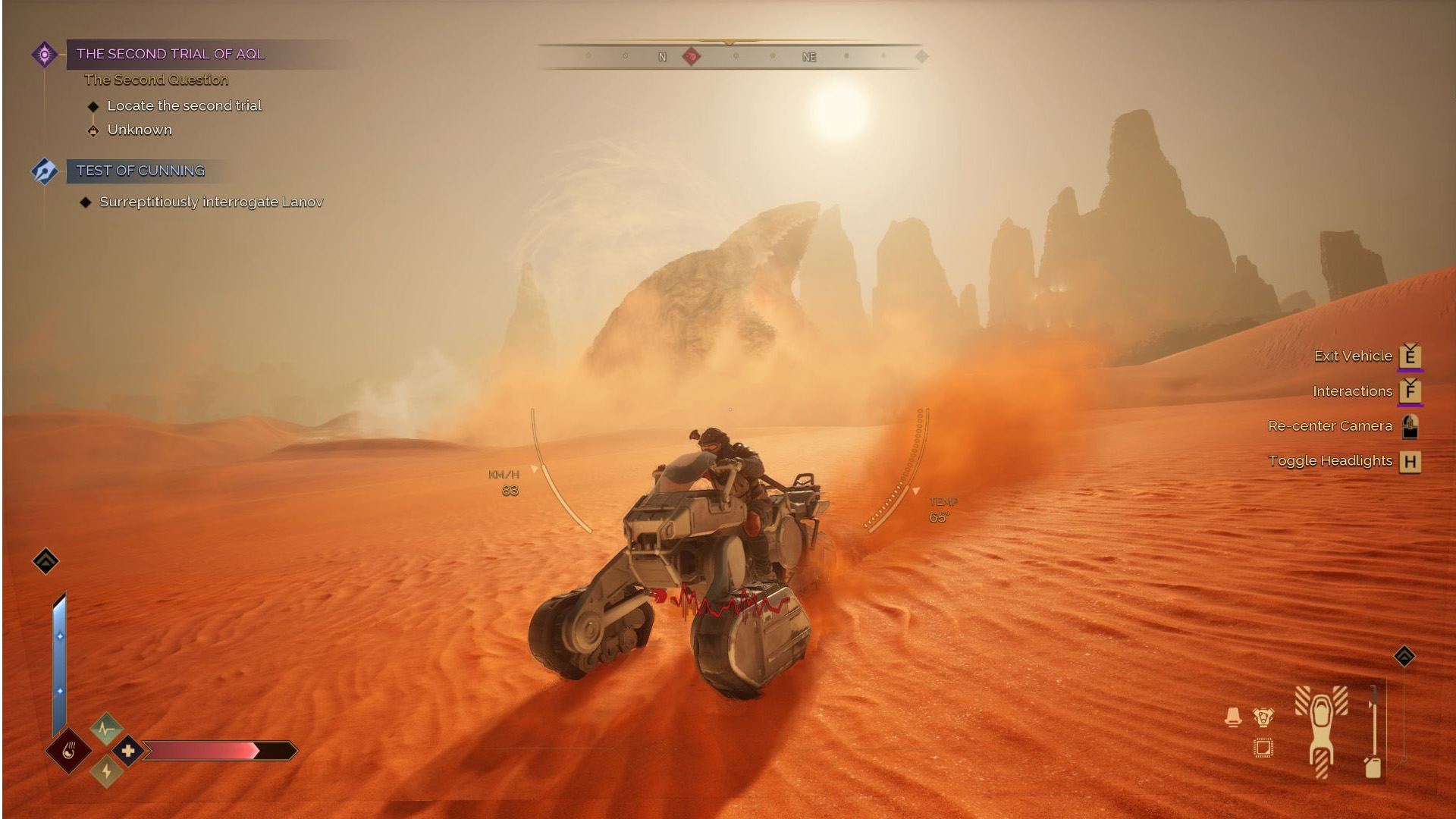 کاوش در صحرای Arrakis با وسیله نقلیه در Dune: Awakening روی PS5