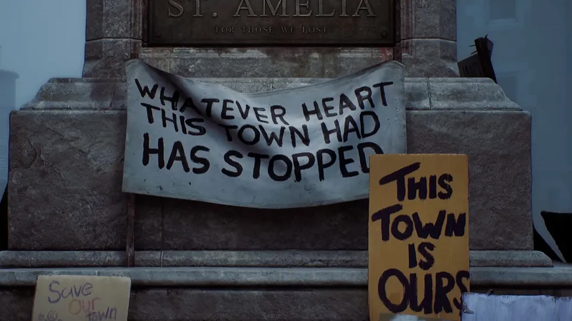 محیط شهر St. Amelia در بازی Silent Hill: Townfall روی PS5