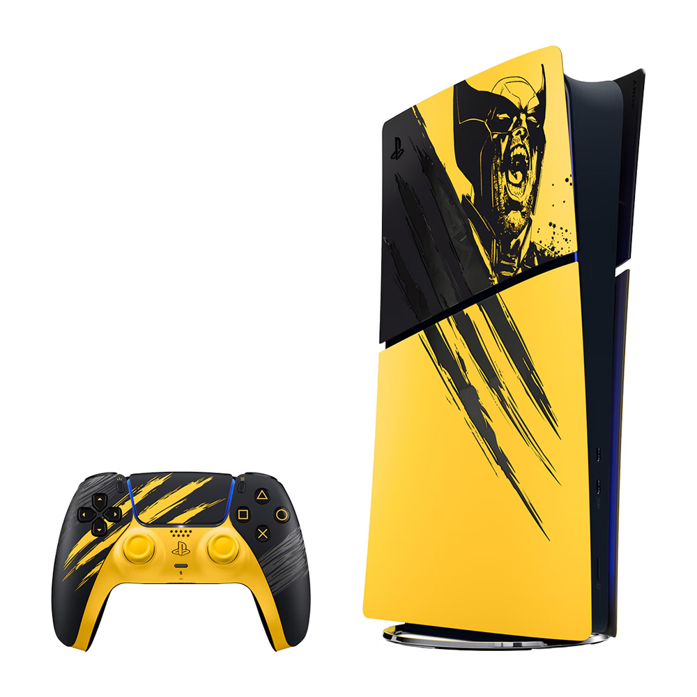 پلی استیشن 5 اسلیم دیجیتال طرح Wolverine Battle Yellow